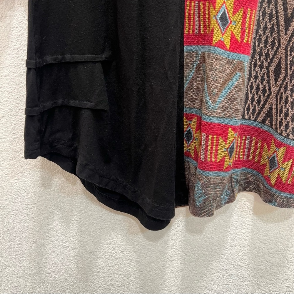Parsley and Sage Patchwork Asymmetric Hem Lagenlook Tunic Top Size Large - Picture 6 of 7